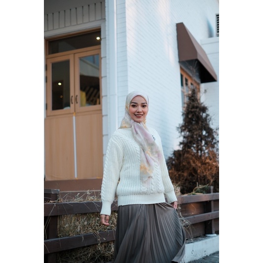 Koyu Hijab Aline Sweater Knit Rajut Premium Wanita