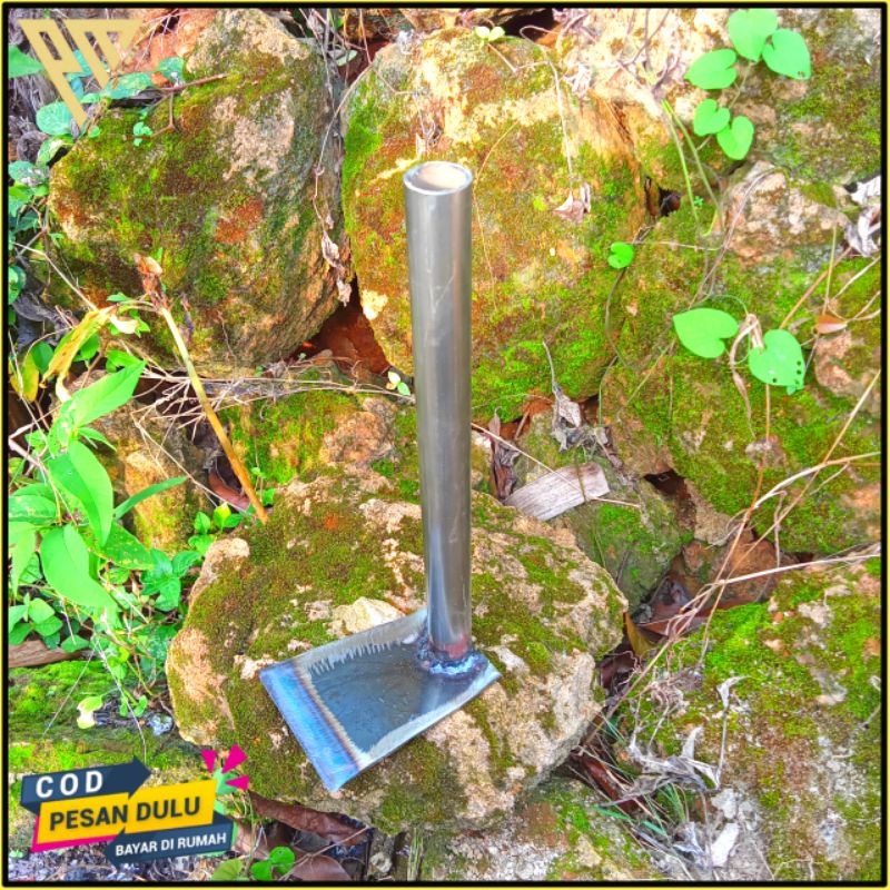 Cangkul tanah mini - cangkul rumput gagang pipa besi -  cangkul mini - cangkul rumput