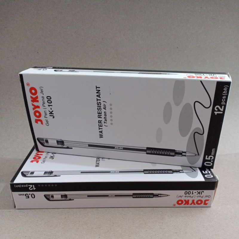 

1 Pak Ballpoint/bolpoin/pulpen joyko jk 100 hitam isi 12 pcs