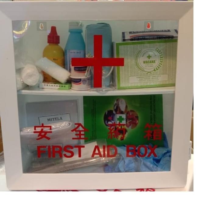 Kotak Obat P3K + Isi Lengkap Kotak P3K Dinding Lengkap