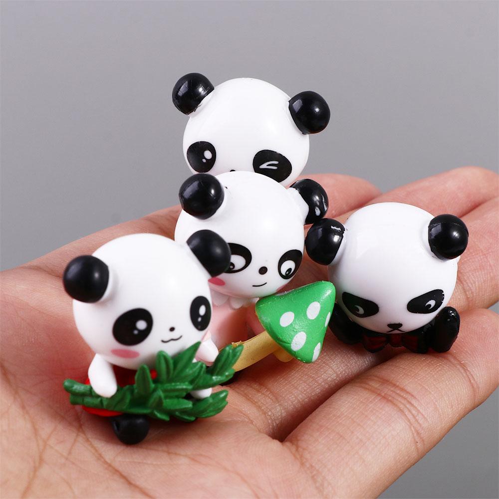 Mxbeauty Ornamen Lanskap Mikro Kartun Pot Pemandangan Taman DIY Aksesoris Dekorasi Rumah Patung Miniatur Buah Model Panda