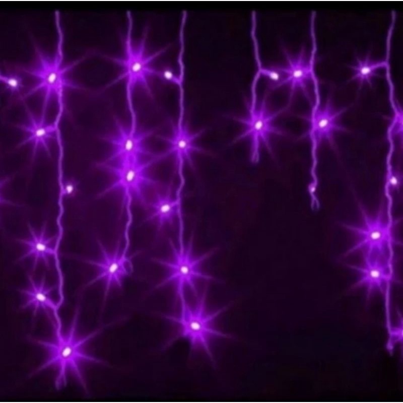 Lampu Hias LED Twinkle Raindrip Model Tirai 144 LED 5M SURYA (1 Warna)