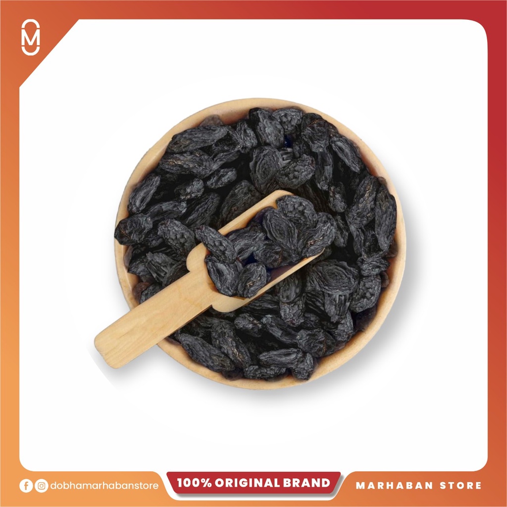 Kismis Hitam Black Raisin 1 kg Premium Original - Dark raisins