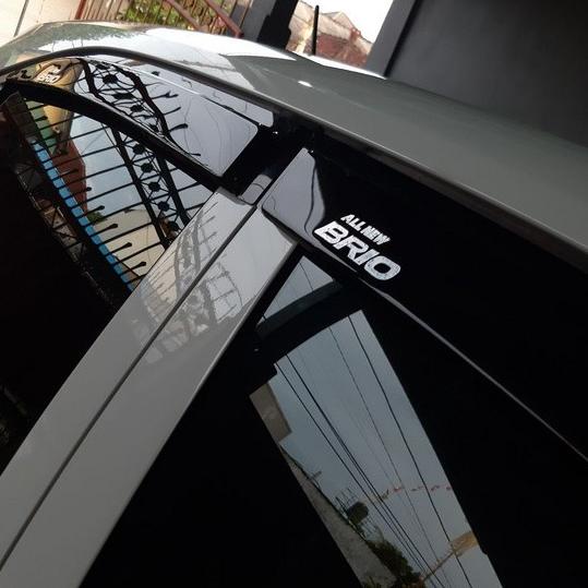 Star Seller.. Talang Air All New BRIO 2018 Slim Sun Visor Solid Black Hh Quality