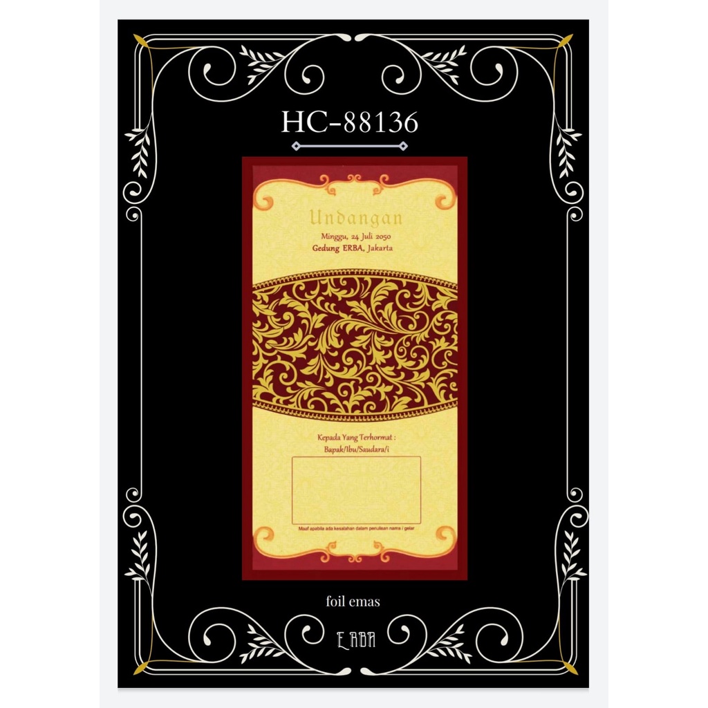 UNDANGAN PERNIKAHAN Erba 88136