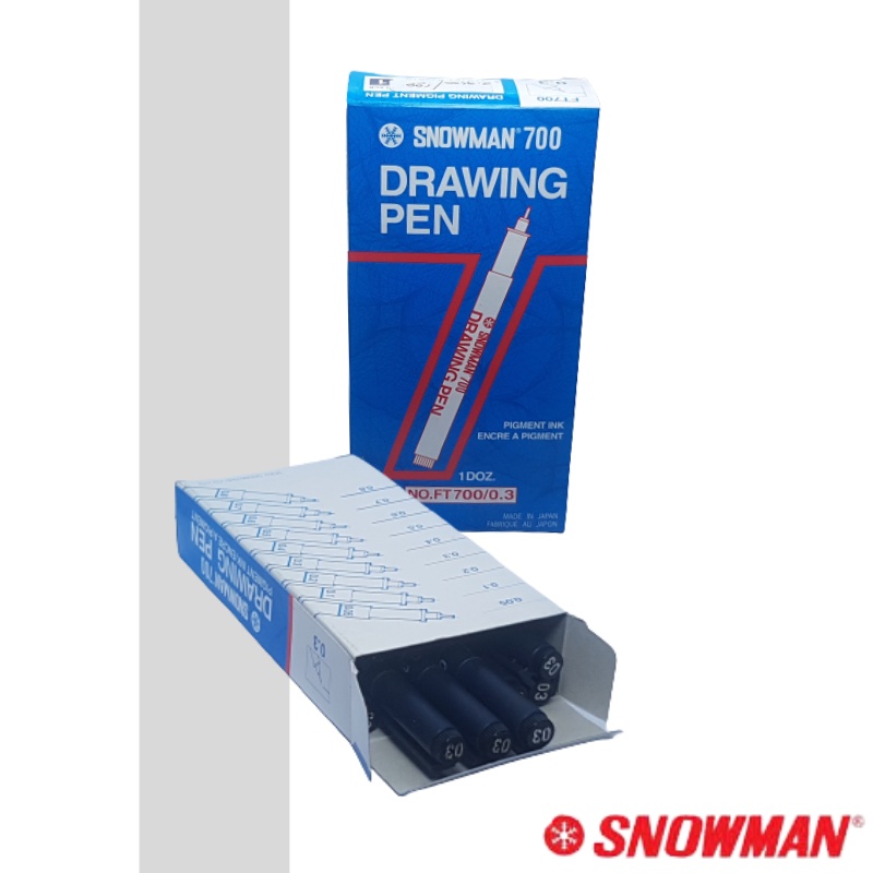 

Drawing Pen Snowman Hitam 0.3 FT - 700 HITAM Pena Gambar (12 pcs)