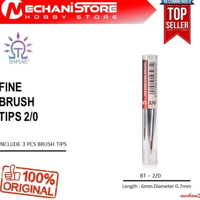 Dspiae Aluminium Alloy Fine Tip Brush Tips Kuas Stand Brush Gundam