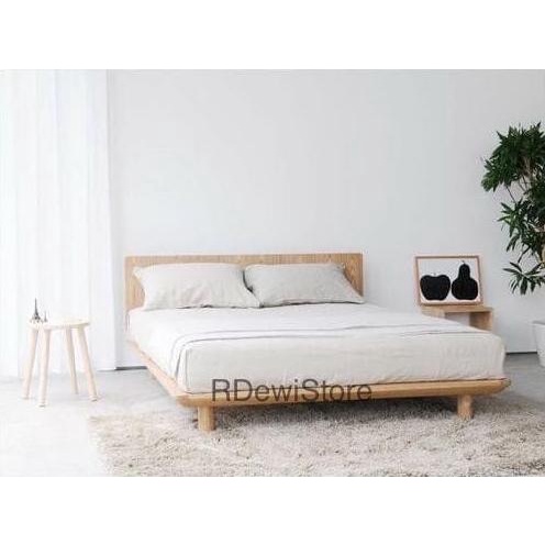 TEMPAT TIDUR, DIPAN MINIMALIS KAYU JATI MODERN JEPANG H545YT2HY