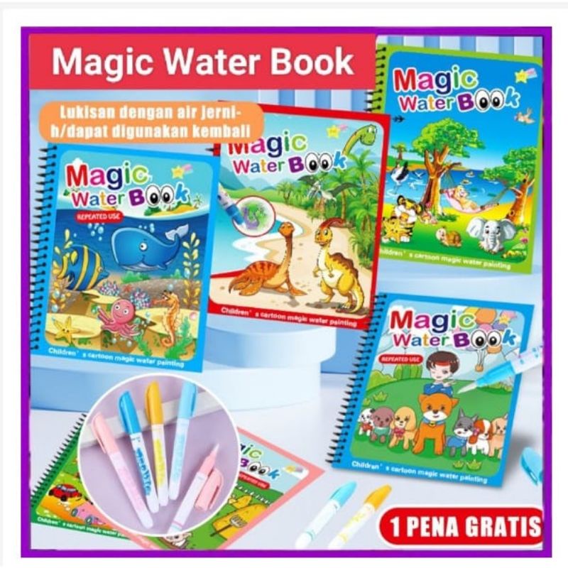 Medan Termurah Buku ajaib mewarnai untuk anak/ Magic water book drawing