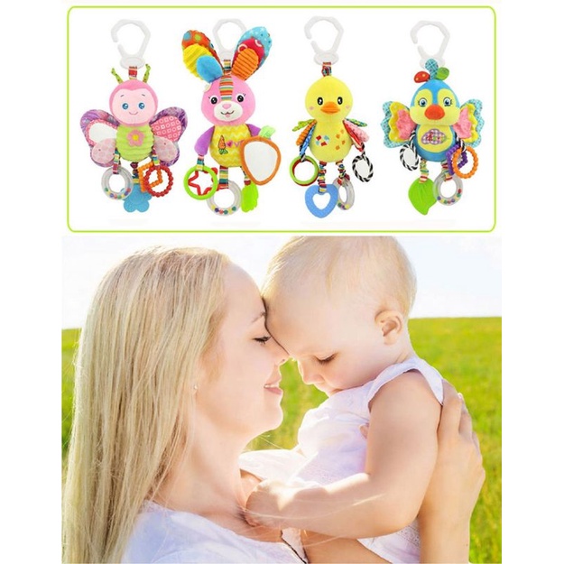 Mainan Gantungan Stroller Boneka Jumbo Seri Colorfull Rattle Teether