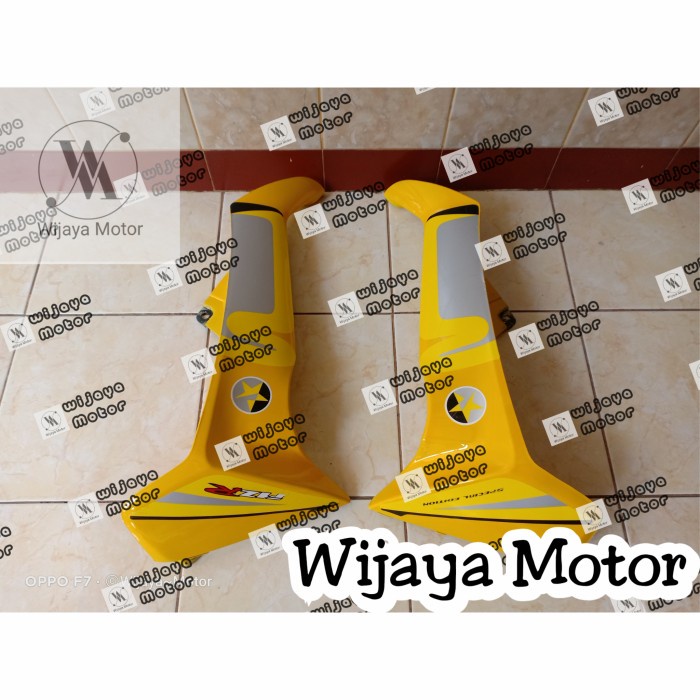 cover sayap luar f1zr caltex kuning hitam wijaya motor