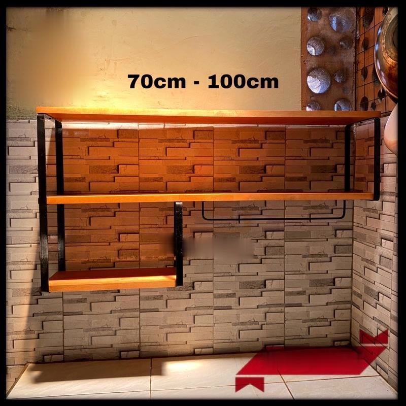 Unik Terlaris Kitchen Set Original Rak Dinding Bumbu Dapur / Rak Dinding Dapur 3 Ambalan Serbaguna