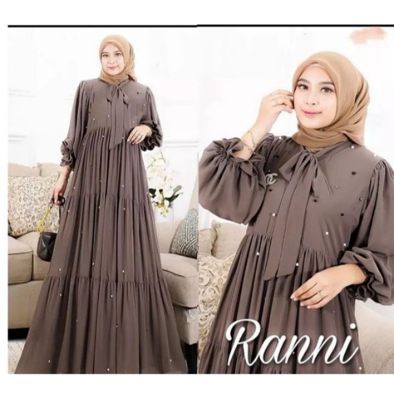 COD Ranni Dress Ceruty Babydoll Premium / Gamis Busui Wanita Dewasa / Gamis Kondangan Terbaru 2023 /
