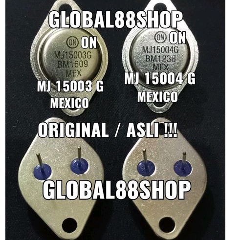 HRG 1 SET/PASANG 15003/15004 TR TRANSISTOR FINAL JENGKOL MJ15003/15004 MJ 15003 15004 MEXICO ORIGINA