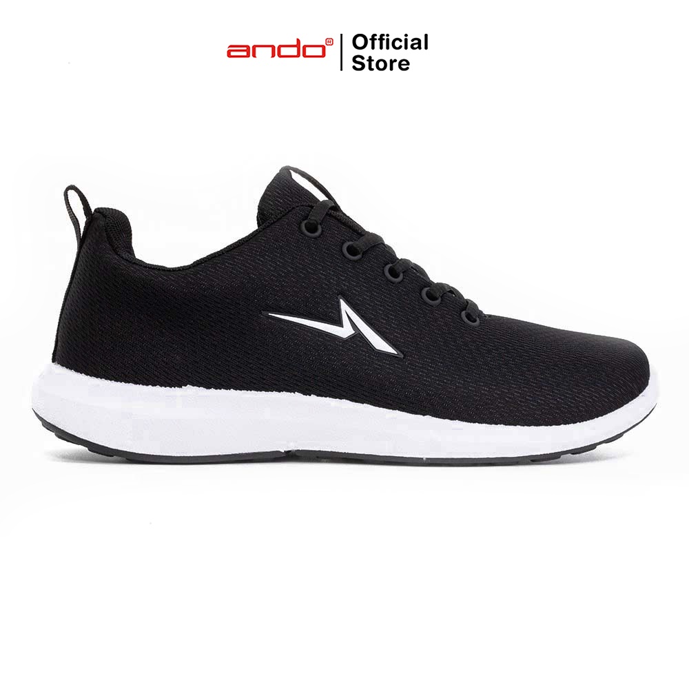 Ando Official Sepatu Sneakers Pino Remaja - Hitam/Putih