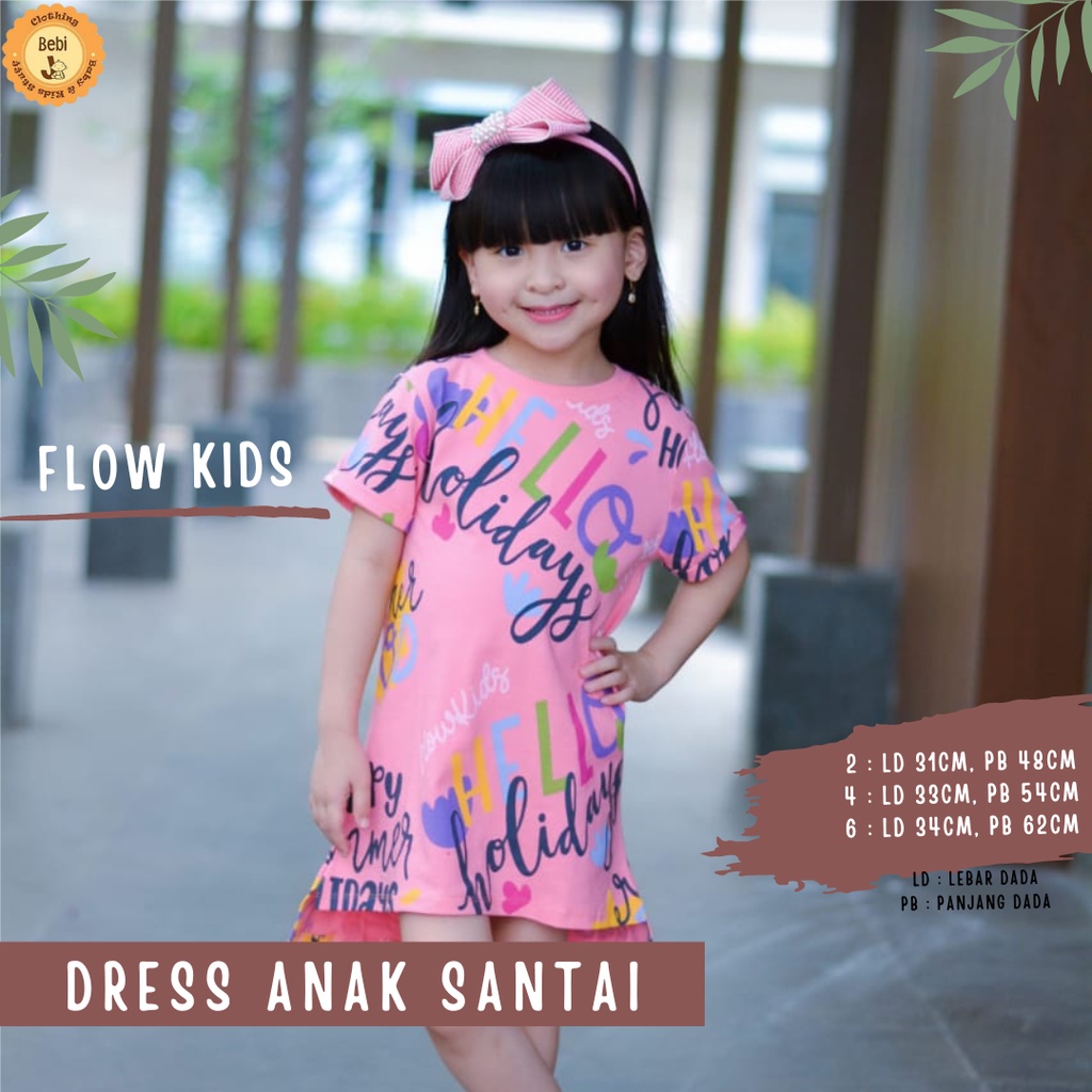 PROMO 150RB DAPAT 3PCS DRESS SANTAI ANAK KARATER LUCU