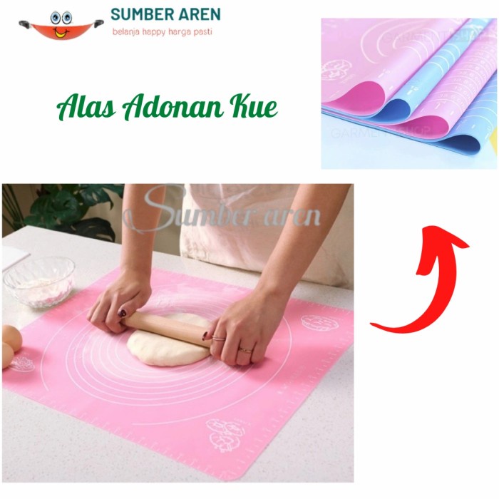 ] Alas Tatakan Adonan Kue Silikon Mastras Talenan Adonan Anti Lengket