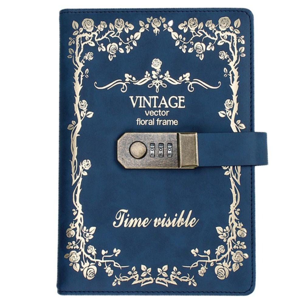 Agustinina Password Lock Notebook Kreatif Gaya Eropa Rahasia Paling Dalam Akun Tangan Rekam Pikiran Anda Daily Diary Book Vintage Codebook