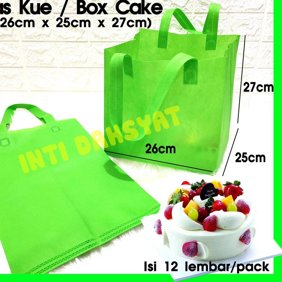 

FIA551 Tas KUE / Box Cake Spunbond Goodie Bag Size 25 (isi 12lembar) 26cm x 25cm x27cm Tas Nasi Kotak Box Bag MURAH dan KUAT +++