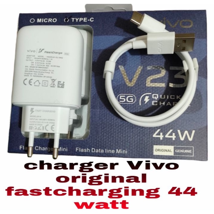 Charger vivo tipe c original 100%/fastcharging Bergaransi 1 Minggu