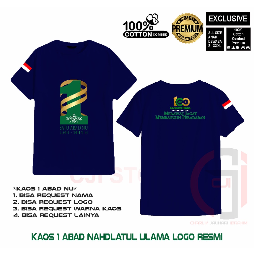 Kaos Satu Abad NU-Merawat Jagat Membangun Peradaban Hiqh Quality-Dongker