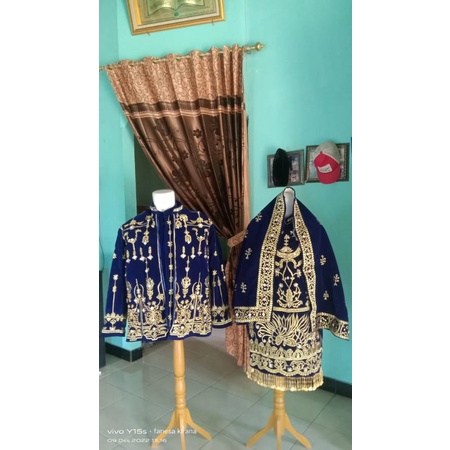 baju pengantin palembang motif bordir