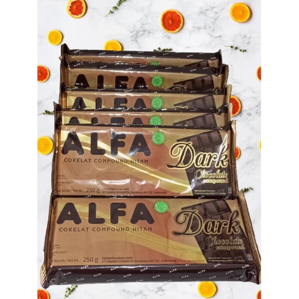 Coklat Alfa 250gr Dark Chocolate