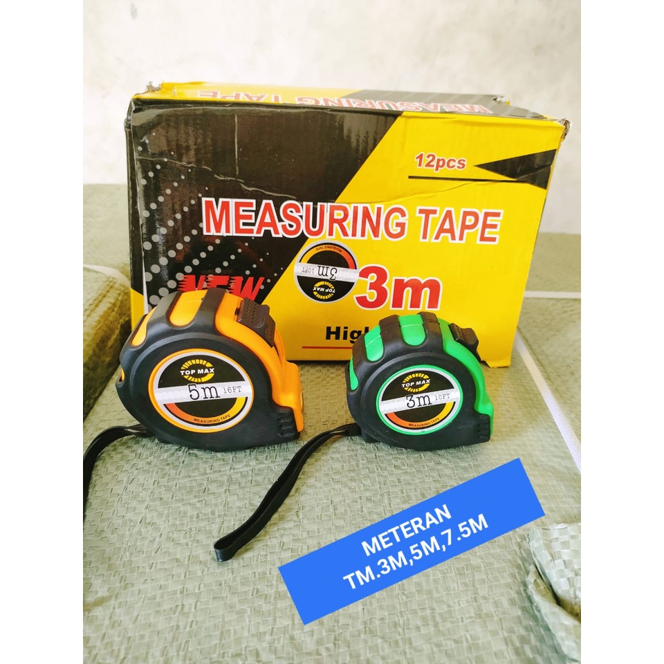 MURAH Meteran Tukang 3 5 7.5 m Meteran Tukang Bangunan Multi Fungsi Measuring Tape Meteran Transparan 3 m 5 m 7.5 Meter