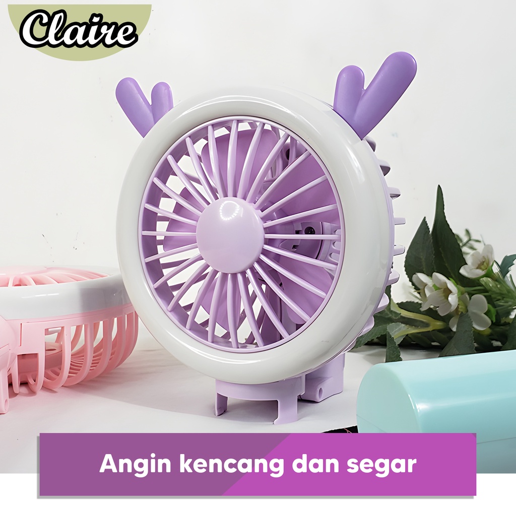 Kipas Portabel Mini Tanduk Rusa / Hand Fan USB / Tanduk Rusa Mini Fan Portabel