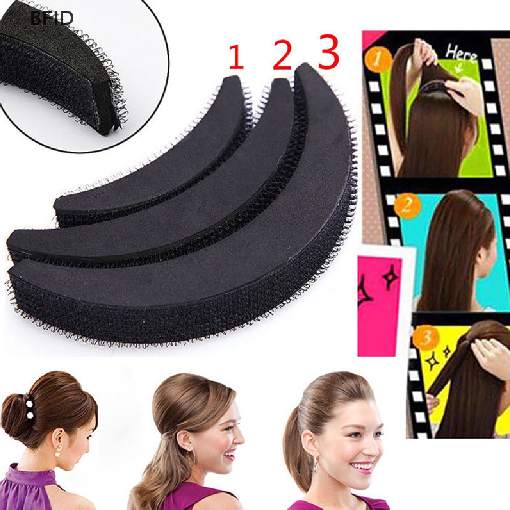 [BFID] 3pcs/set Bantalan Rambut Penambah Volume Rambut Insert Base Aksesoris Styling Rambut [ID]