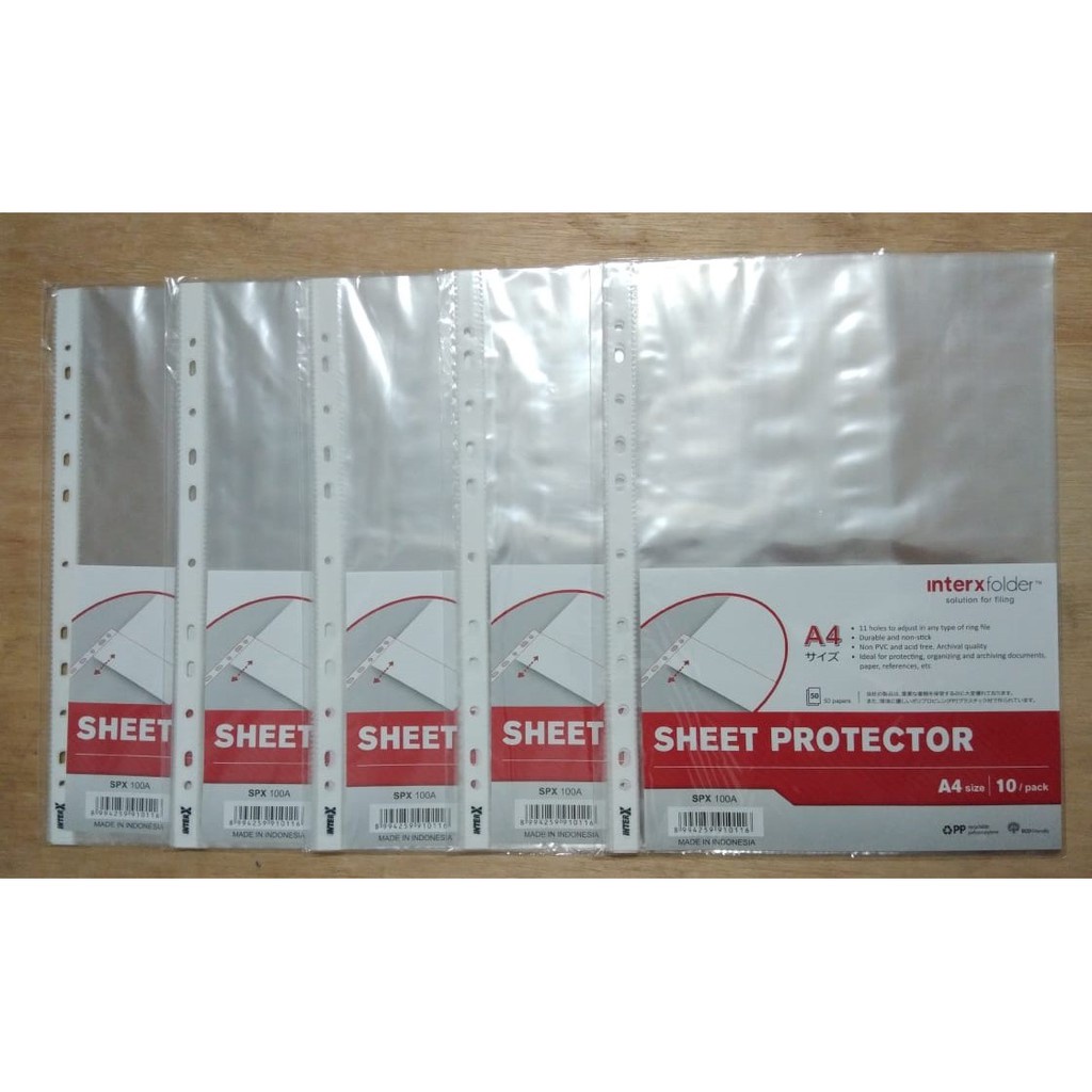 

Sheet Protector / PP Pockets A4 isi 10 Lembar - Inter X Folder [ PACK ]