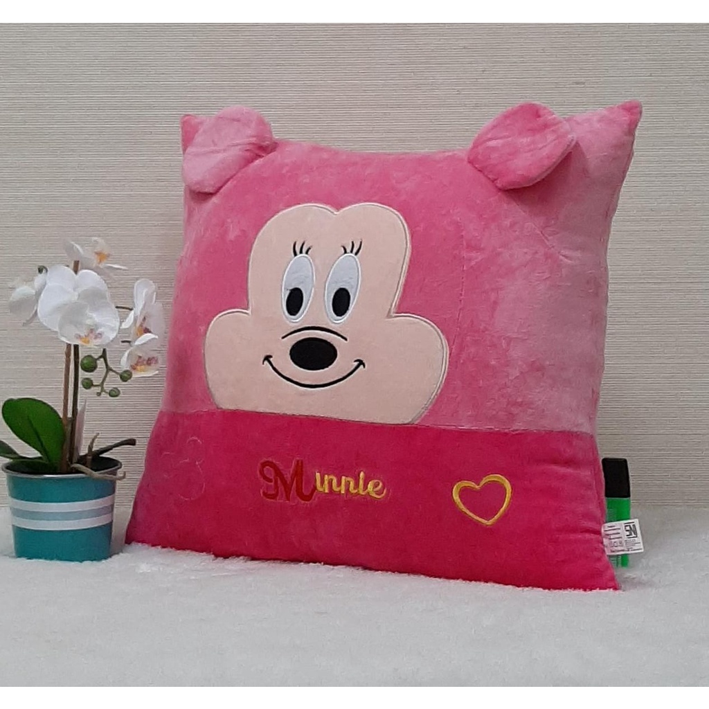 Boneka Bantal Karakter 33x40cm/bantal mickey minnie pooh barney/Bantal Barney