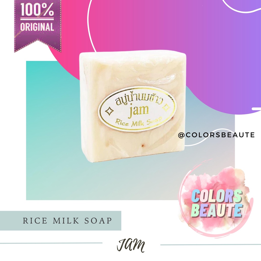 RICE MILK SOAP BY JAM / Sabun Susu Beras Original Thailand / sabun wajah penghilang bekas jerawat