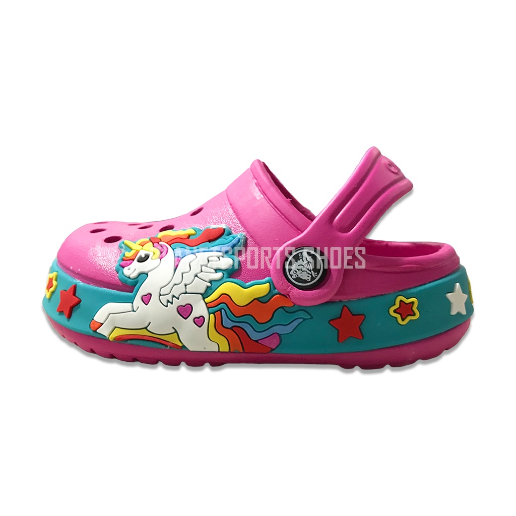 Crocs ANAK FUN LAB / Crocs Karakter / Crocs Anak / Sandal Anak / Sepatu Sandal Anak / Crocs KIDS - Unicorn New