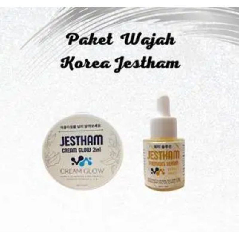 PAKET GLOWING JESTHAM CREAM 2in1+SERUM PREMIUM GOLD READY LANGSUNG KIRIM