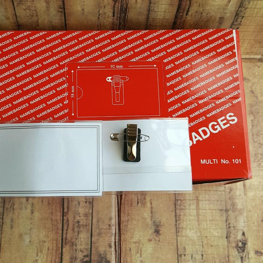 

ヤマ Name Tag MULTI Jepit + Peniti / Namebadges Tanda Peserta [isi 50] Hot Sale