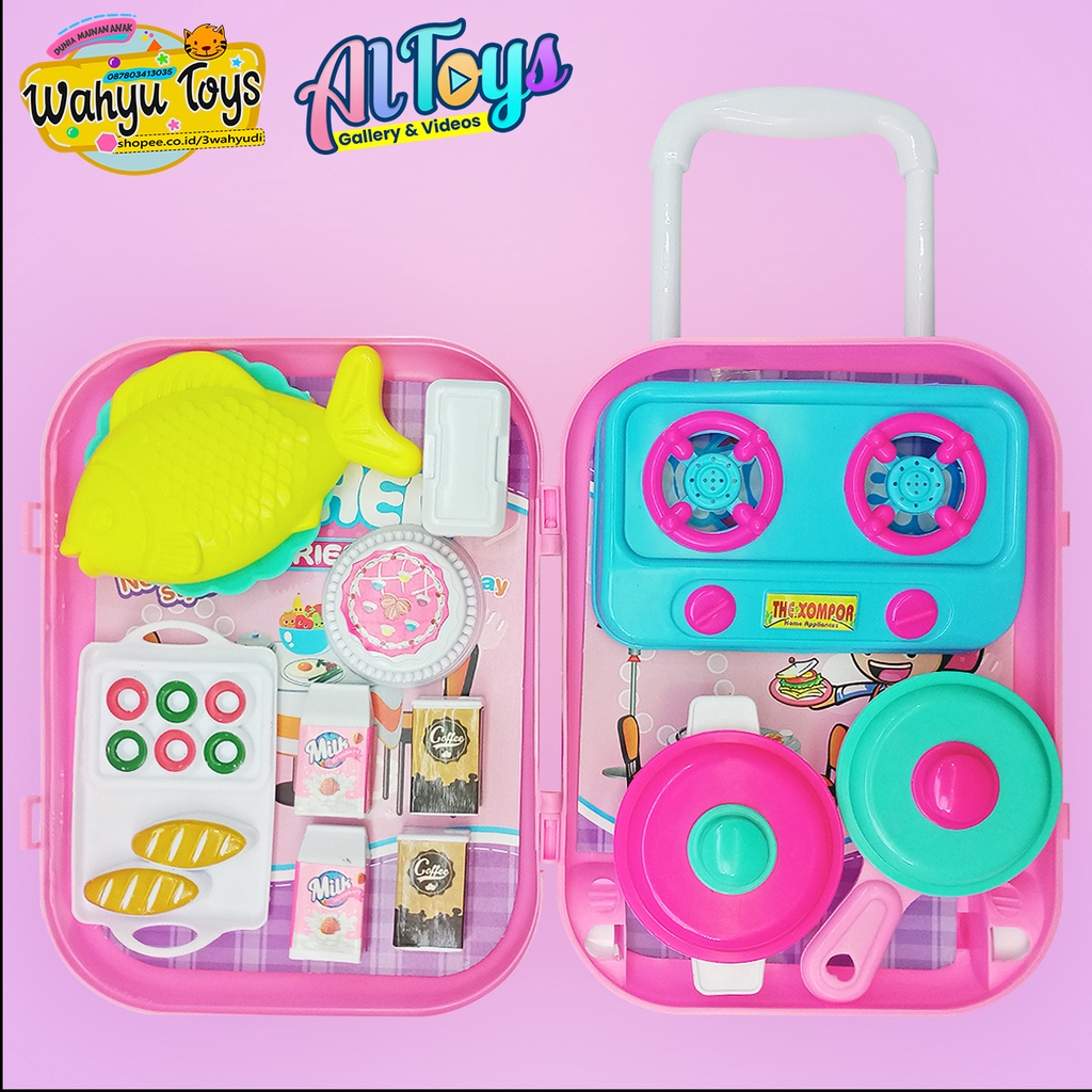MAINAN PERALATAN MASAK KOPER SET MAINAN MASAK SET KOPER FH201