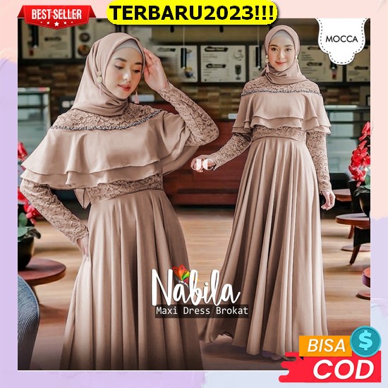 Gamis Dewasa Remaja Busui Simple Elegan Mewah Modern Kekinian Import Untuk Lebaran Model Terbaru Vir