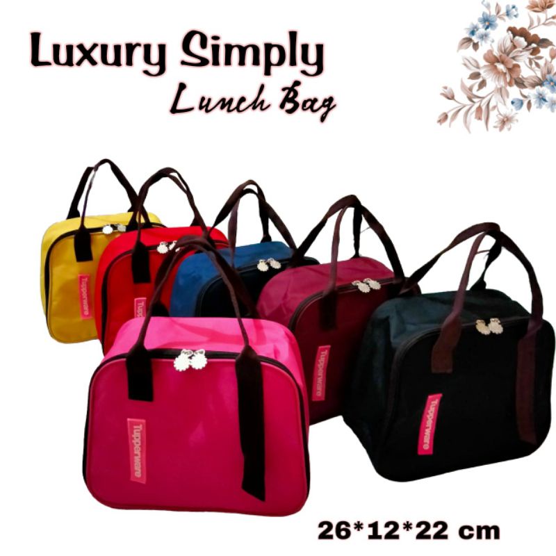 Tas bekal Luxury Tupperware ( Zipper bunga es )