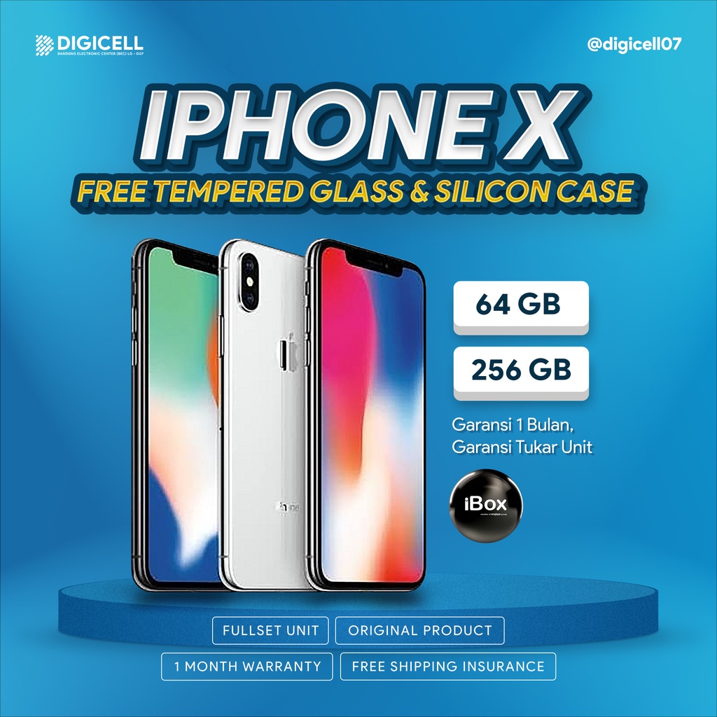 IPHONE X 64 256 GB SECOND INTER IBOX FULSET