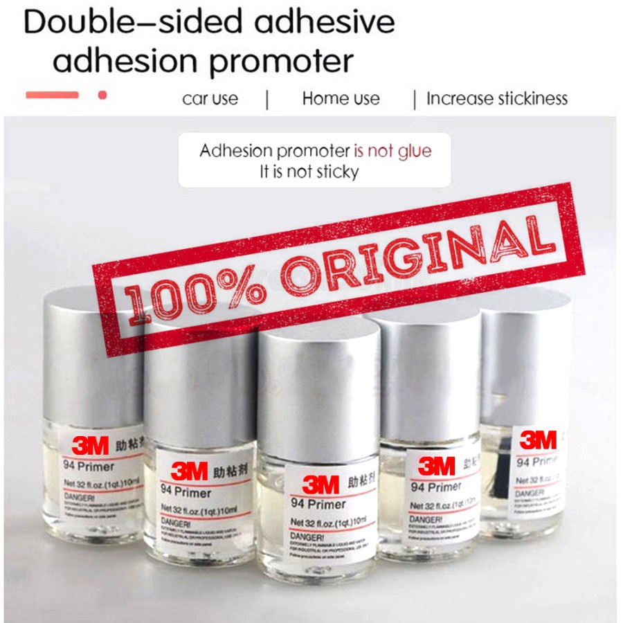 

Adhesive 94 primer 3M 10 ML Lem Perekat double tape dan sticker ASLI
