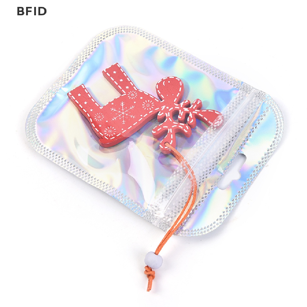 [BFID] 50pcs Laser Aluminium Foil Mylar Zip Lock Bags Reclosable Candy Pouch Packaging [ID]