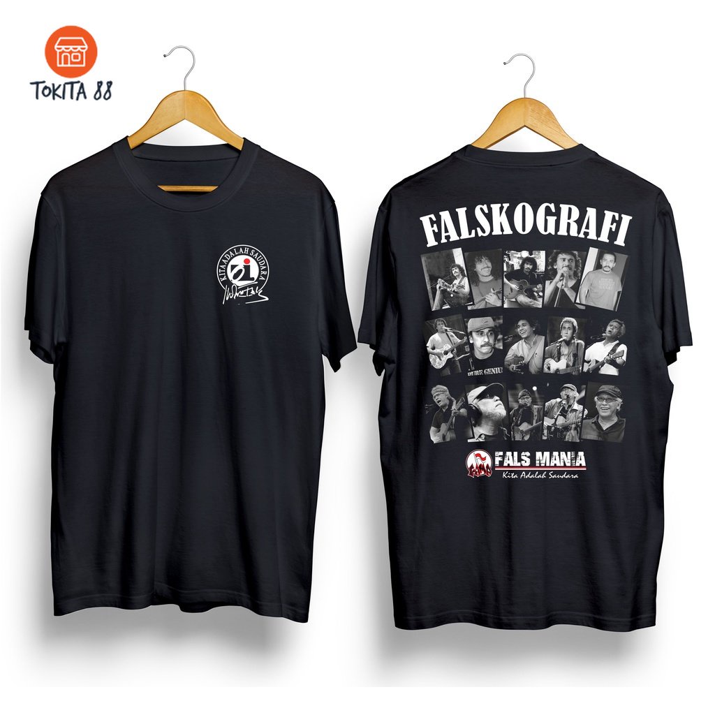 Kaos IWAN FALS FALSKOGRAFI Premium tshirt Iwan Fals kaos iwan fals terbaru kaos fals mania kaos oi k