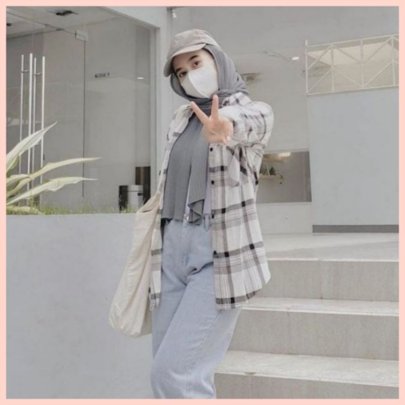 Atasan Wanita Kemeja Flanel Wanita Flannel Wanita Kualitas Premium Flannel Kemeja Kotak Kotak Cewek Best Seller Flanel Cewek