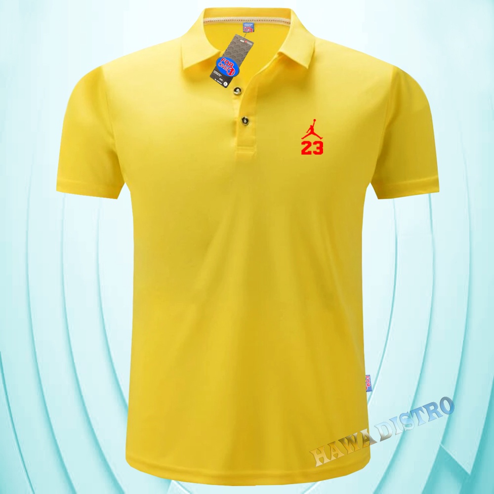 Bisa ( COD ) - Polo Kerah Jordan23 Merah   - Kaos Kerah Pria Distro - Kaos polo Shirt pria Kerah - K
