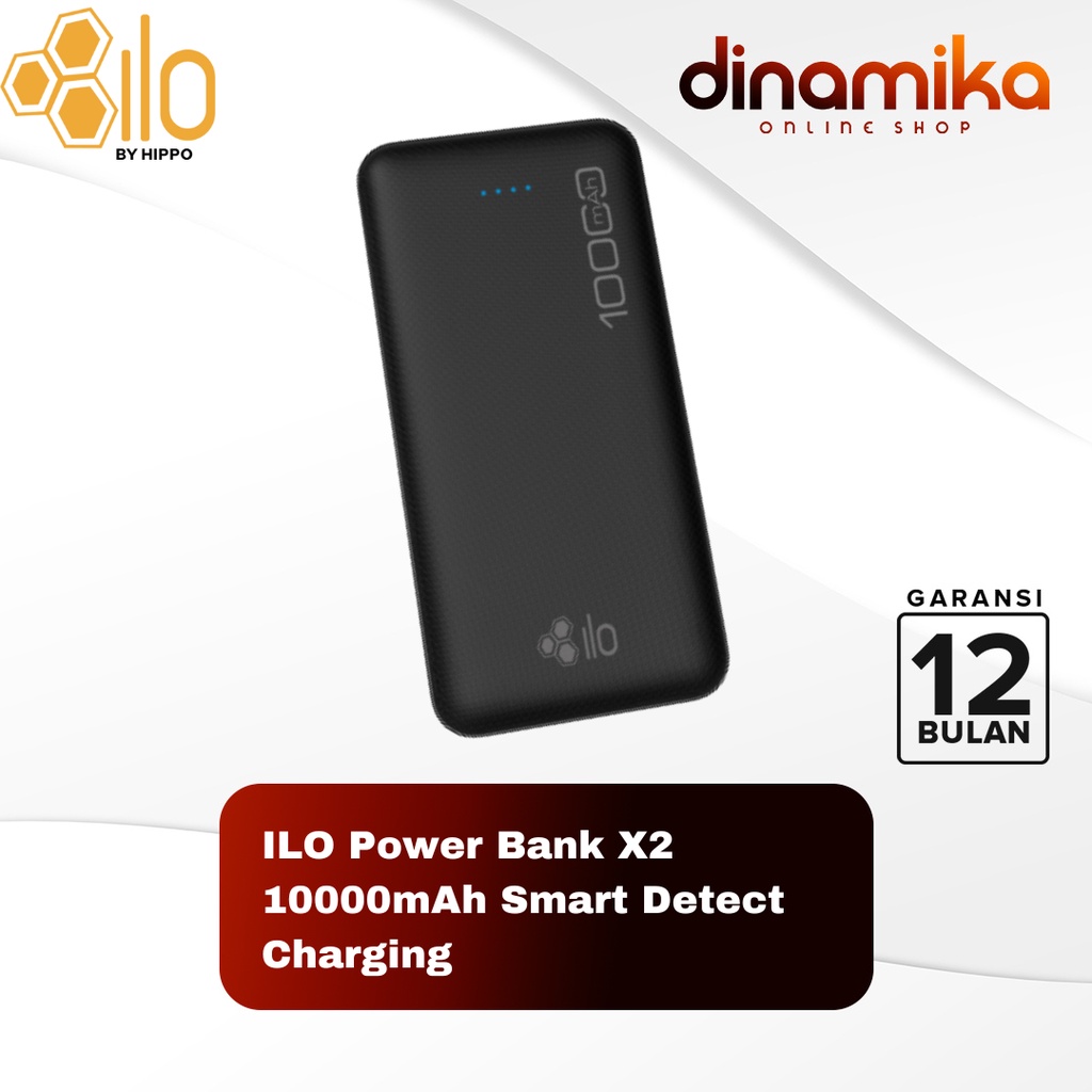 ILO Power Bank X2 10000mAh Smart Detect Charging Multi Protection Flight Friendly SDC