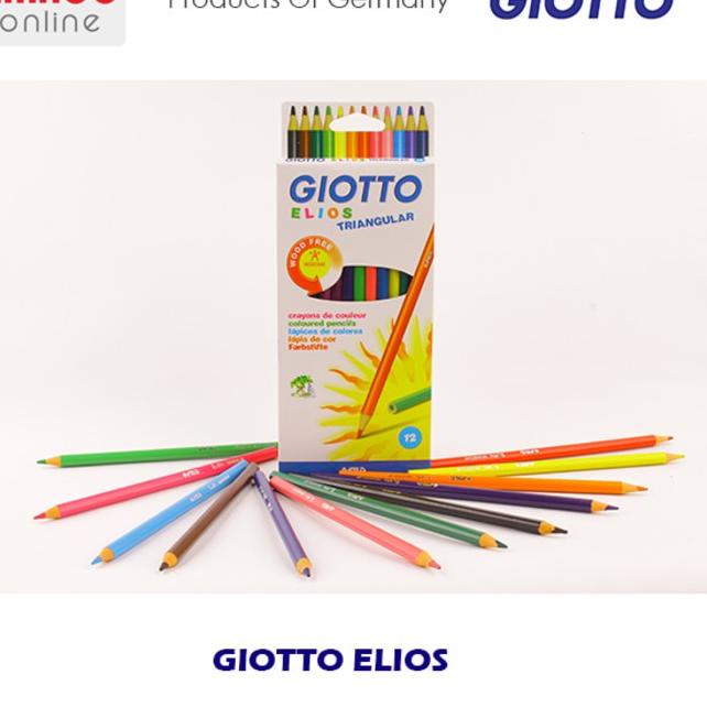 

Terjangkau GIOTTO ELIOS TRIANGULAR COLORED PENCIL - 24 COLORS -