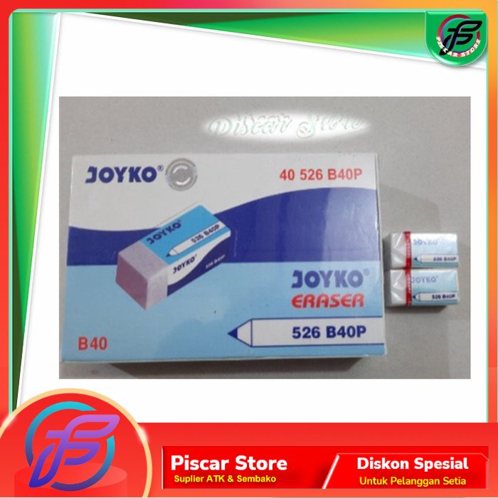 

Penghapus Pensil Putih White Kecil JOYKO 526-B40P Small Rubber Eraser