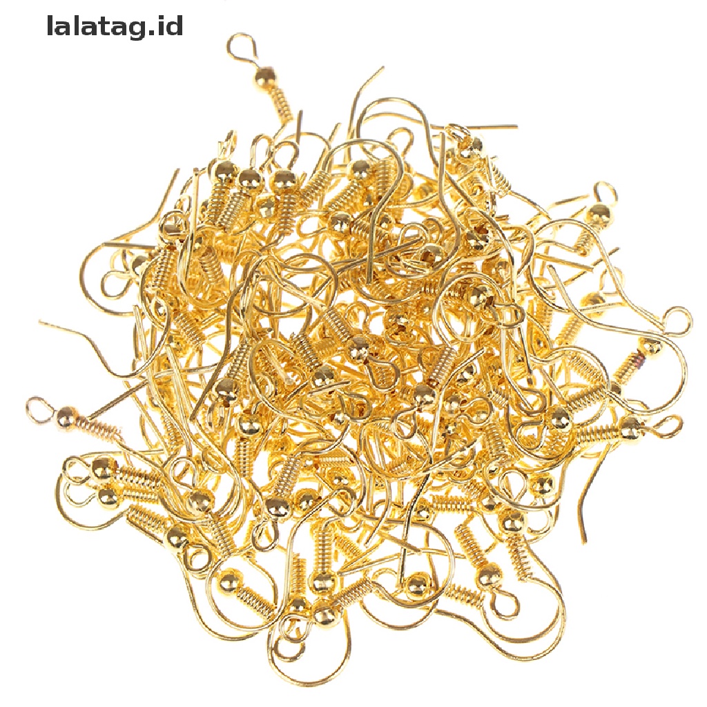 [lalatag] 100pcs Temuan Anting Anting Anting Jepit Kait Fitg DIY Membuat Perhiasan Hook [ID]