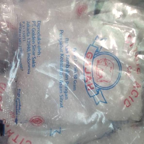 

trxUu1U5 CITRUN.CITRIT ACID CAP GAJAH.SEPACK 20 BKS @50 gram